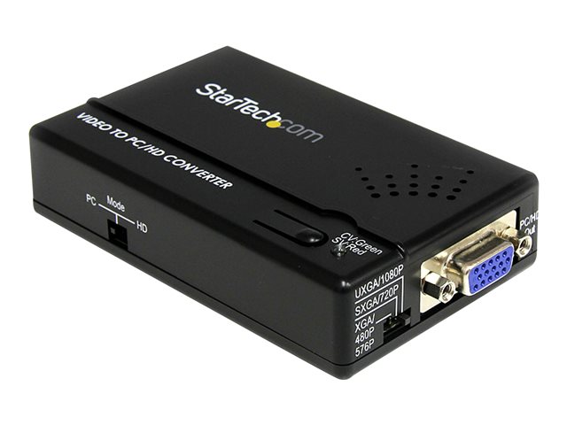 Image of StarTech.com Composite and S-Video to VGA Video Scan Converter - composite to VGA - scan Converter - s-Video to VGA (VID2VGATV2) - video converter - black