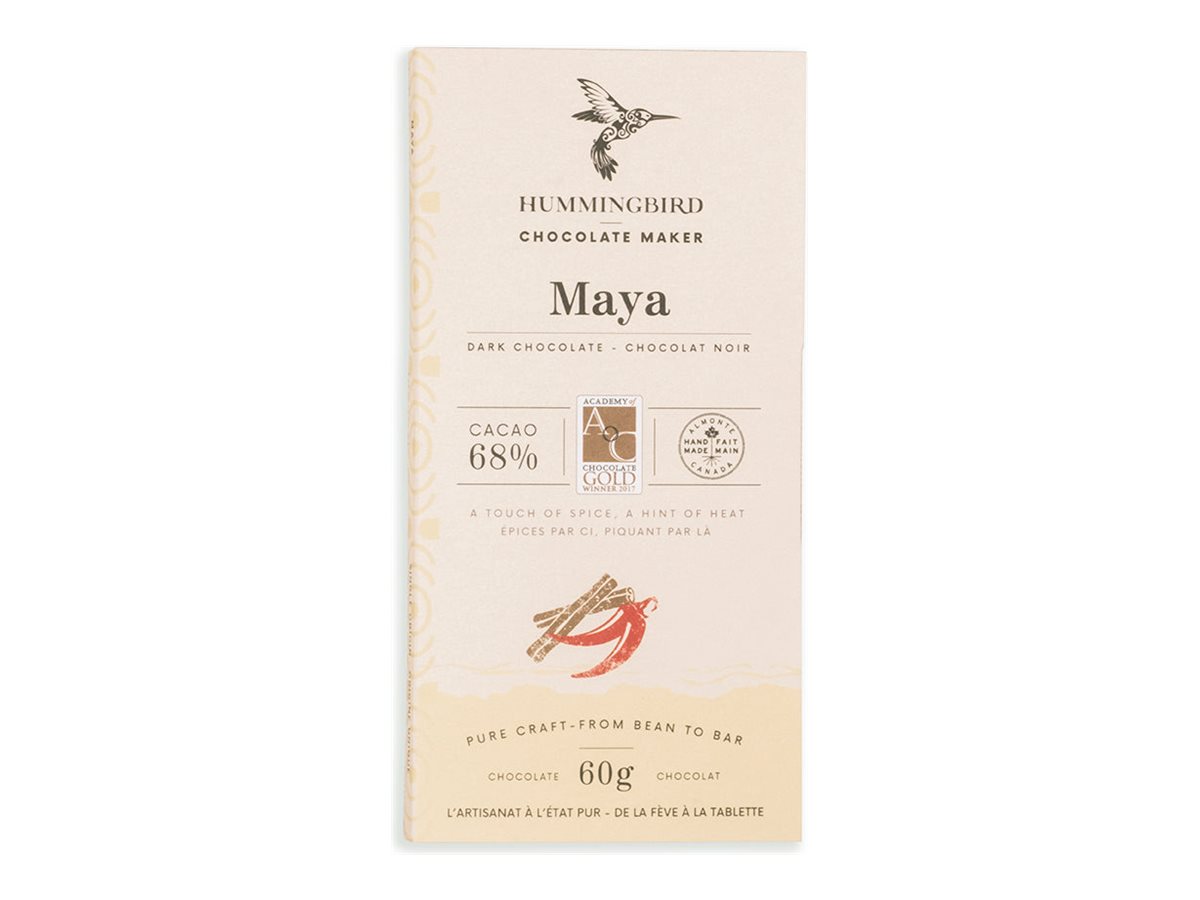 Hummingbird Chocolate Maker Maya Dark Chocolate Bar - 60g