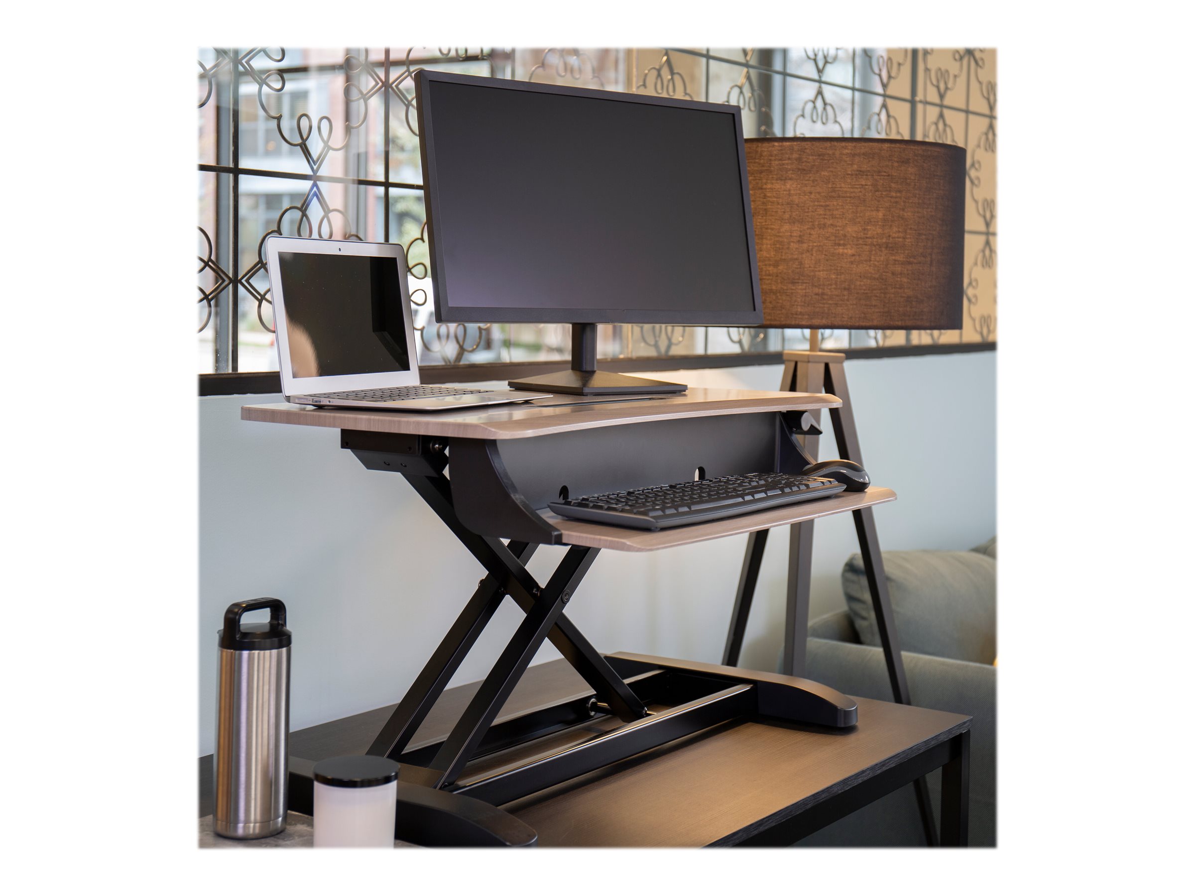An image of Ergotron WorkFit-Z Mini - standing desk converter - rectangular - dove grey