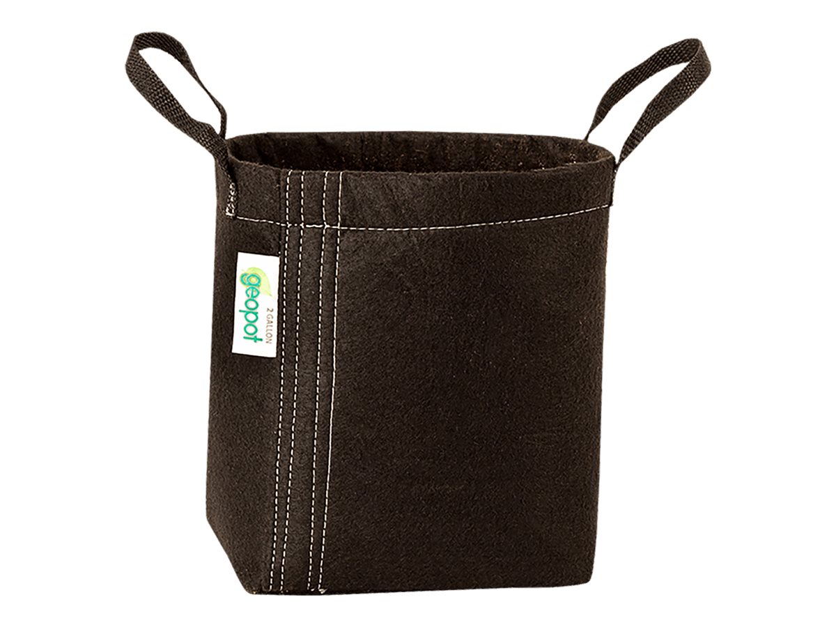 GeoPot Carrying Bag with Handles for Plants - Black - 7.57L