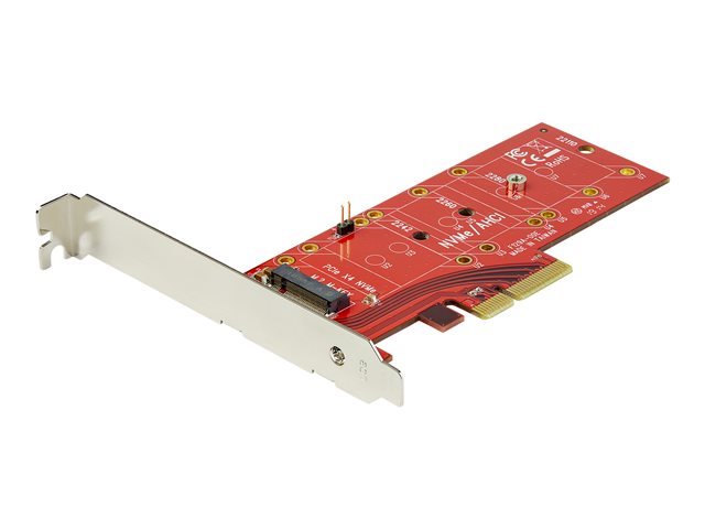 Image of StarTech.com M2 PCIe SSD Adapter - x4 PCIe 3.0 NVMe / AHCI / NGFF / M-Key - Low Profile and Full Profile - SSD PCIe M.2 Adapter (PEX4M2E1) - interface adapter - M.2 Card - PCIe x4