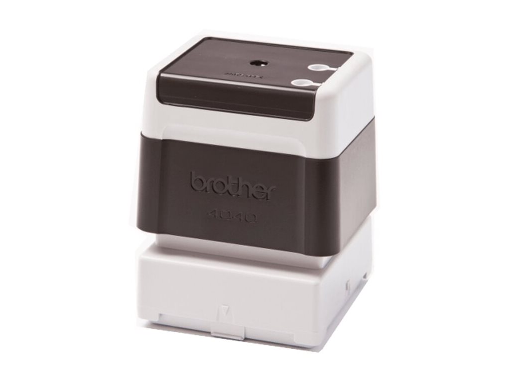 Brother 4040 stamp pre-inked black custom text 40 x 40 mm (pack of Product shot Right-angle 79700