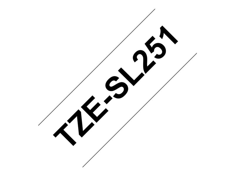 BROTHER TZeSL251 tape Black on White
