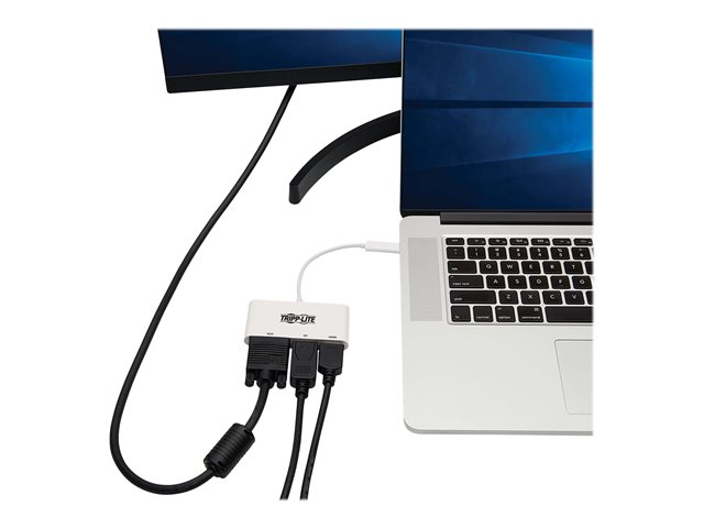 Tripp Lite USB C to HDMI DisplayPort VGA Multiport Adapter 4K USB Type C USB-C