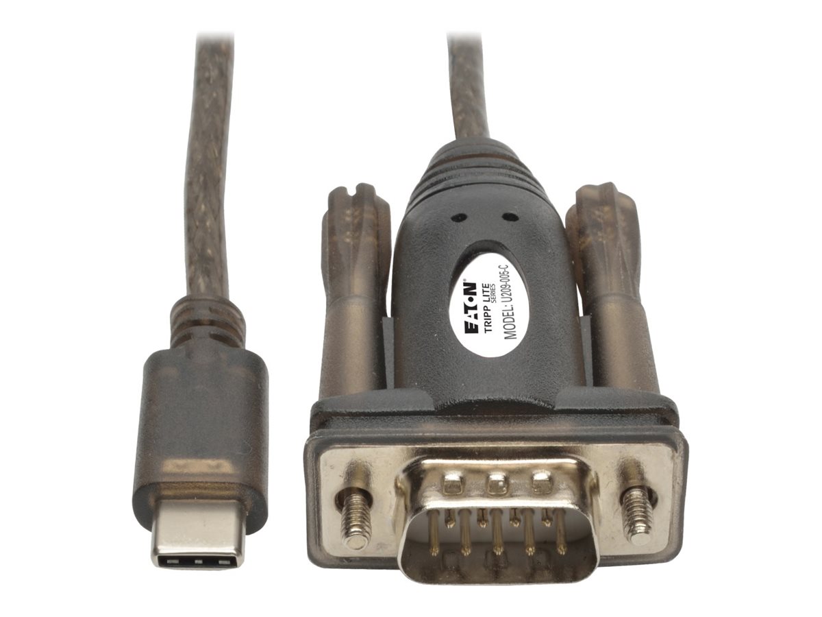 Tripp Lite USB 2.0 USB-C to DB9 Adapter Cable USB-C to RS-232 M/M 5' 5ft