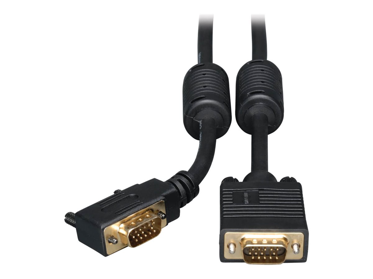 Tripp Lite 3ft VGA Coax Monitor Cable with RGB High Resolution Right Angle HD15 M/M 3'