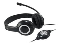 Conceptronic CCHATSTARU2B Kabling Headset Sort Hvid