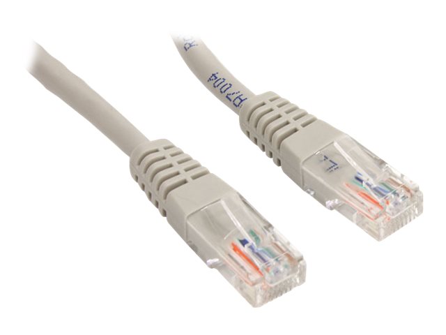 StarTech.com Cat5e Ethernet Cable - 6 ft - Gray - Patch Cable - Molded Cat5e Cable - Short Network Cable - Ethernet Cord - Cat 5e Cable - 6ft (M45PATCH6GR)