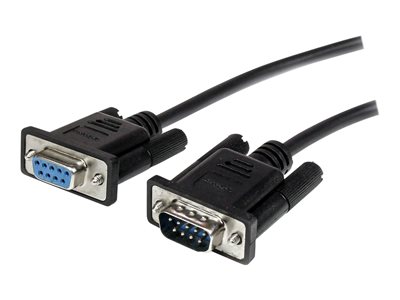 StarTech.com 1m Black Straight Through DB9 RS232 Serial Cable