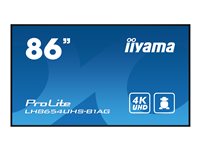 Iiyama LH8654UHS-B1AG 86' Digital skiltning/interaktiv kommunikation 3840 x 2160