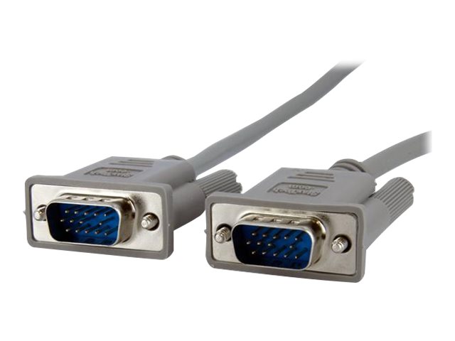 StarTech.com 10 ft. (3 m) VGA to VGA Cable - HD15 VGA Cable - 800x600 Resolution - Male/Male - VGA Monitor Cable (MXT101MM10) - VGA cable - HD-15 (VGA) (M) to HD-15 (VGA) (M) - 3 m - gray - for P/N: CDP2VGA, CDP2VGAFC, SV231DVGAU2A, SV431DVGAU2A