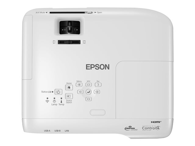 Epson EB-992F - projecteur 3LCD - sans fil 802.11n/LAN/Miracast - blanc