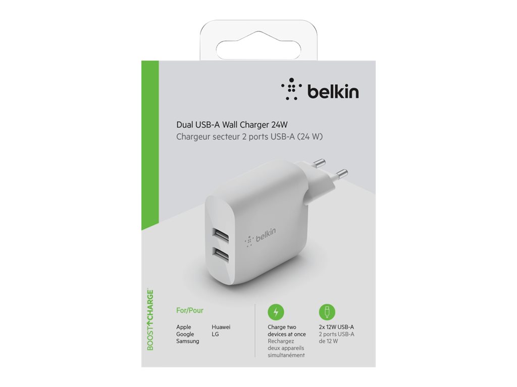 BELKIN Charge Secteur USB-A. 2 ports