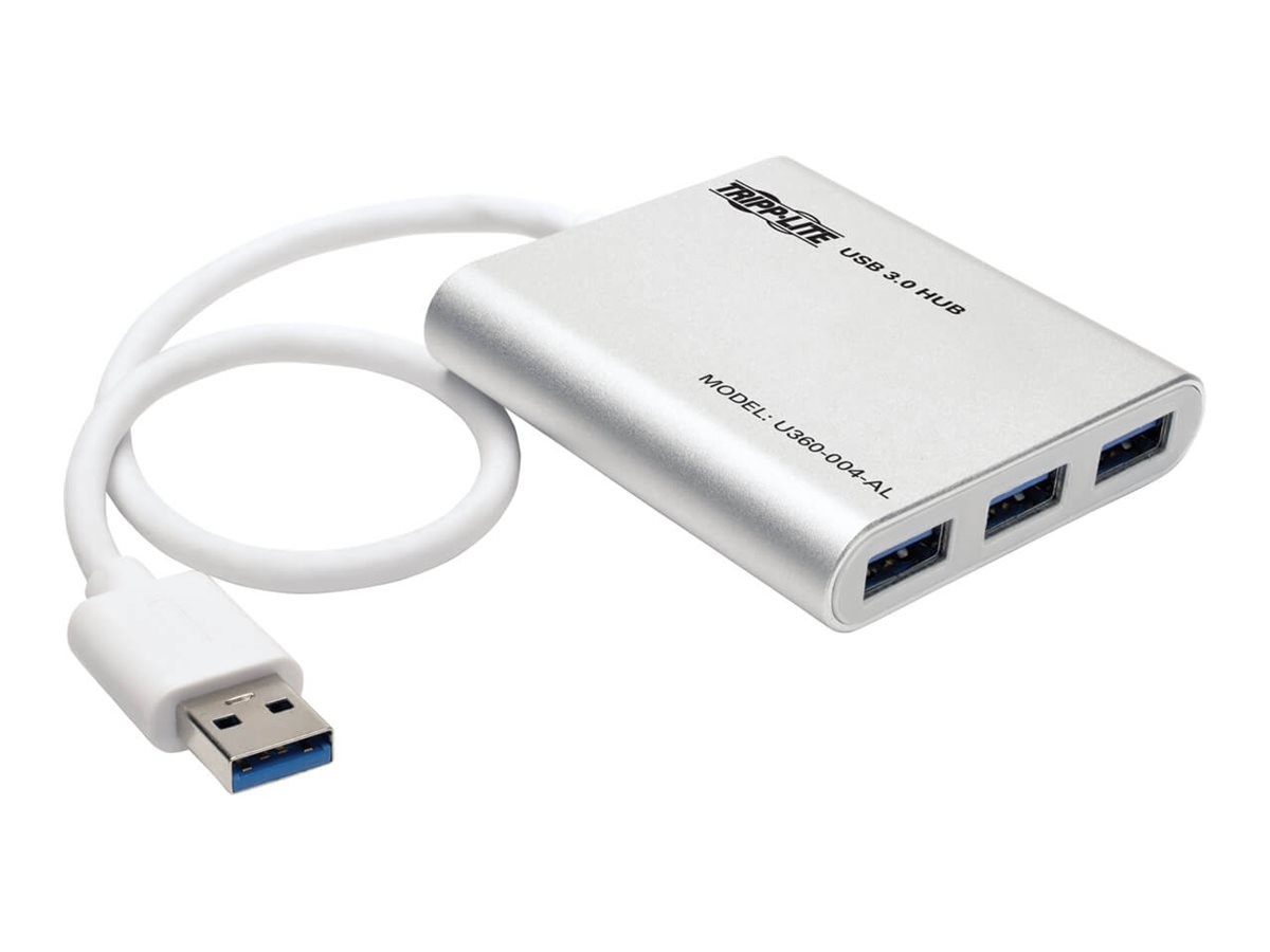 Tripp Lite 4-Port Portable USB 3.0 SuperSpeed Mini Hub Aluminum