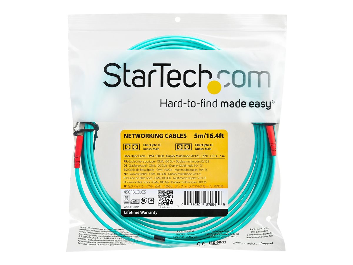 STARTECH Fiber Optic Cable 5m Aqua MM 50/125 OM4 – foto 3