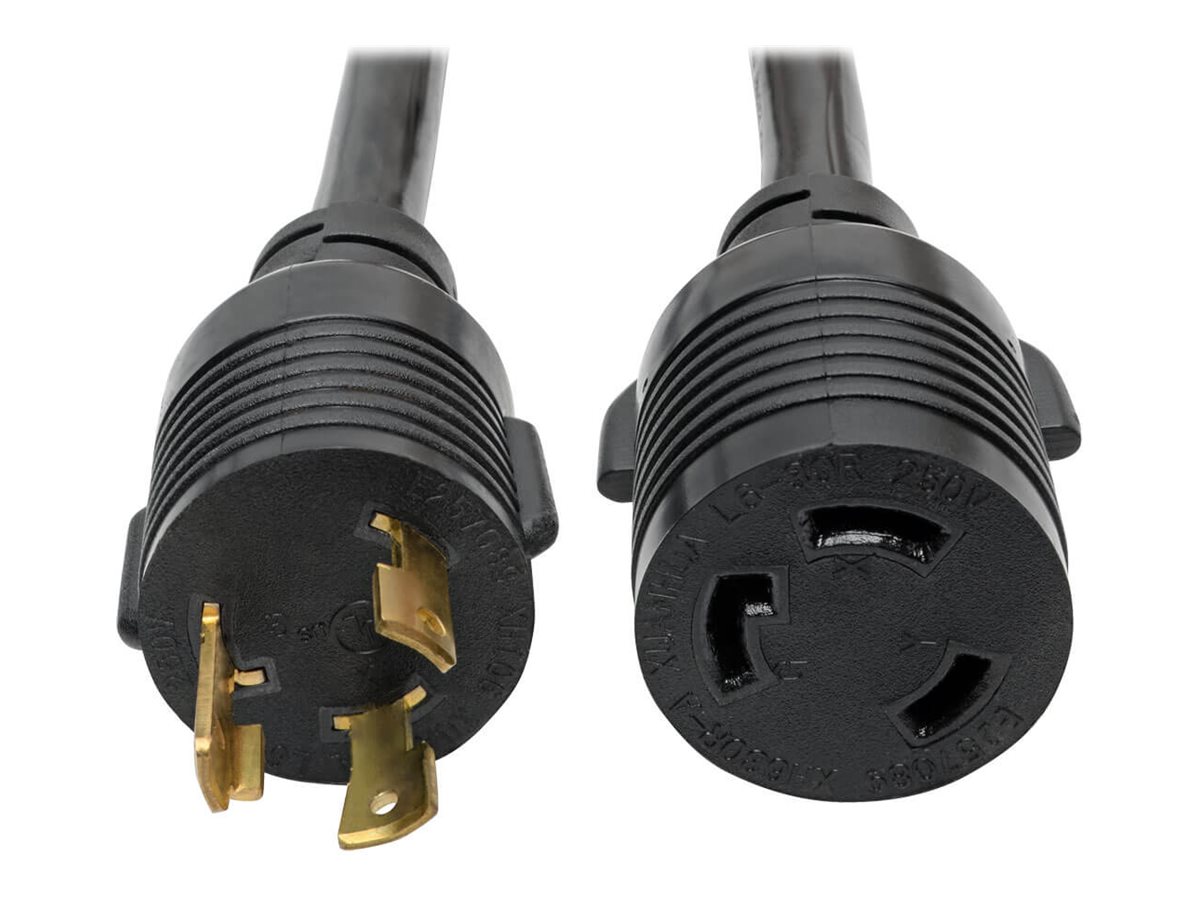Tripp Lite Heavy-Duty Power Extension Cord, 30A, 10 AWG (NEMA L6-30P to NEMA L6-30R), Locking Connectors, 14 ft.