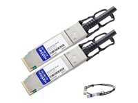 AddOn - Câble d'attache directe 40GBase - Conformité TAA - QSFP+ (M) pour QSFP+ (M) 