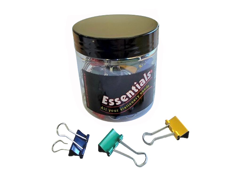 Whitecroft Essentials Foldback Clip 19 Mm Assorted Colours Pack Of 50