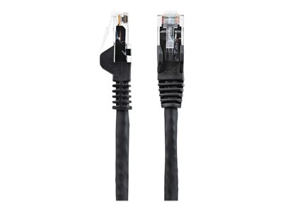 StarTech.com 15ft CAT6 Ethernet Cable, 10 Gigabit Snagless RJ45 650MHz 100W PoE Patch Cord, CAT 6 10GbE UTP Network Cable w/Strain Relief, Black, Fluke Tested/Wiring is UL Certified/TIA - Category 6 - 24AWG (N6PATCH15BK)