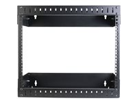 Startech 8U 19" Wall Mount Network Rack, Adjustable Depth 12-20" 2 Post Open Frame Server Room Rack for AV/Data/ IT Communica