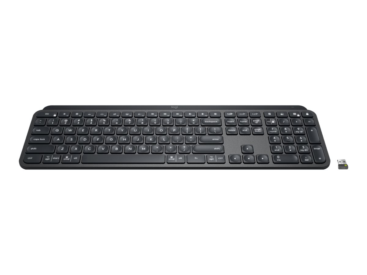 Logitech MX Keys for Business keyboard QWERTY US English graphite Input Product shot Left-angle 79750