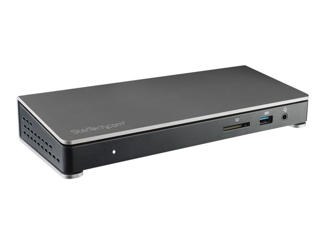 StarTech.com Thunderbolt 3 Dock, Dual Monitor 4K 60Hz TB3 Docking Station with DisplayPort, 85W Power Delivery (PD) and Charging, 6-Port USB 3.0 Hub, SD 4.0 Card Reader, Ethernet, Audio - 85W PD TB3 Dock (TB3DOCK2DPPD)
