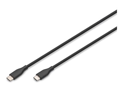 DIGITUS USB 2.0 Kabel Typ C -C Silikon St/St 2m schwarz - AK-300341-020-S