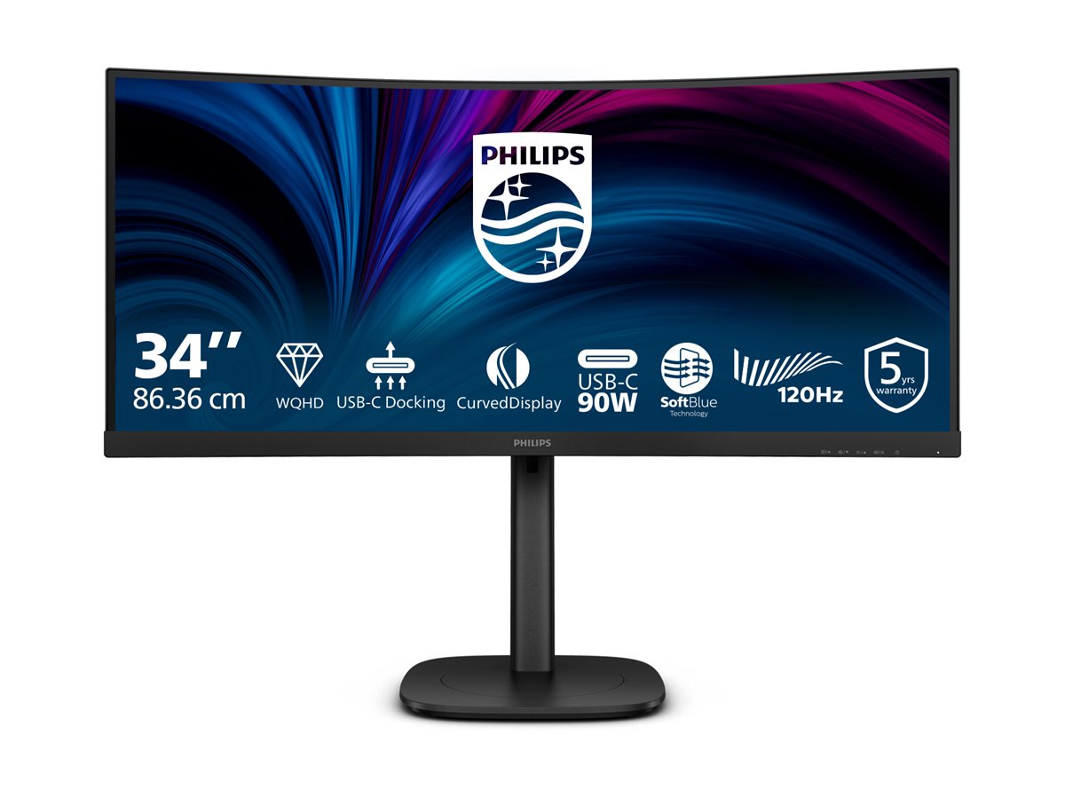 Philips 34B2U3600C 3000 Series LED monitor curved Usage / lifestyle Left-angle 72755
