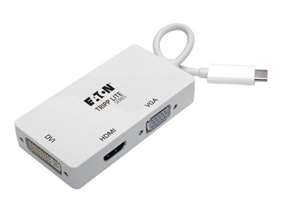 Tripp Lite USB Type-C (USB-C) to HDMI/DVI/VGA All-in-One Converter Adapter, Thunderbolt 3 Compatible, Ultra HD 4K x 2K (3840 x 2160) @ 30 Hz, USB C, USB Type C