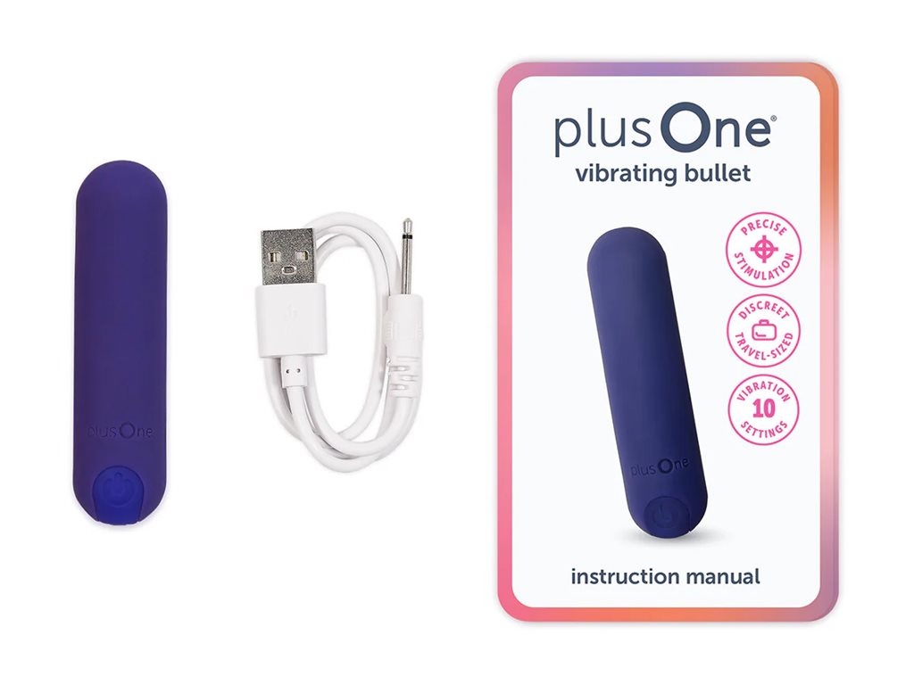PlusOne Personal Vibrating Massager - Bullet - Purple