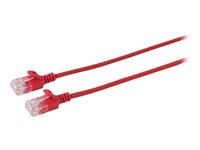 MicroConnect CAT 6a Ikke afskærmet parsnoet (UTP) 50cm Netværkskabel Rød