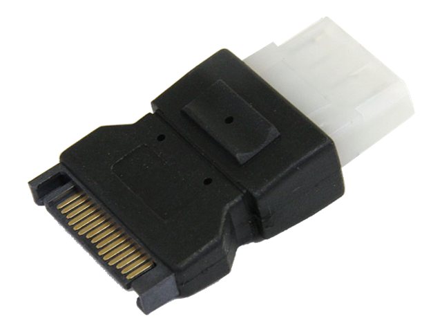 Image of StarTech.com SATA to LP4 Power Cable Adapter - Power adapter - SATA power (M) to 4 pin internal power (F) - black - LP4SATAFM - power adapter - SATA power to 4 PIN internal power
