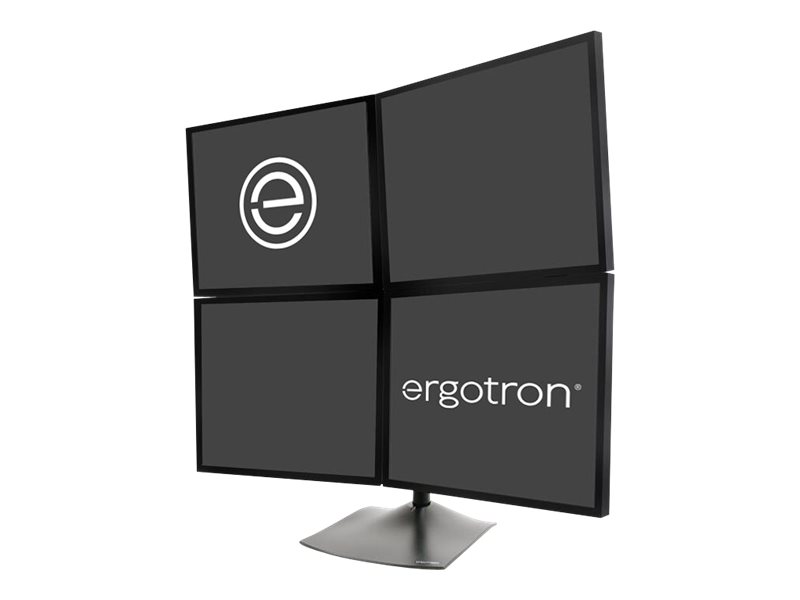 Ergotron DS100 Quad-Monitor Desk Stand stand for 4 LCD displays Product shot Close-up 75800