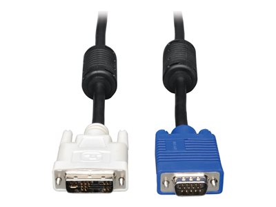 Tripp Lite 3ft DVI to VGA Monitor Cable Shielded with RGB High Resolution DVI-A to HD15 M/M 3'