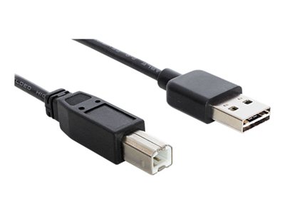 DELOCK Easy USB Kabel A -> B St/St 1.00m schwarz