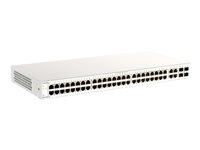 Nuclias Cloud Managed 52-Port Layer2 Gigabit Switch, 48x 10/100/1000Mbit/s TP (RJ-45) Port, 4x TP Combo Port/SFP Slot für opt. 100/1000Mbit/s Fiber Transceiver, 802.3x Flow Control, 802.3ad, bis zu 26 Ports in bis zu 8 Gruppen, Jumbo Frames bis 9216B