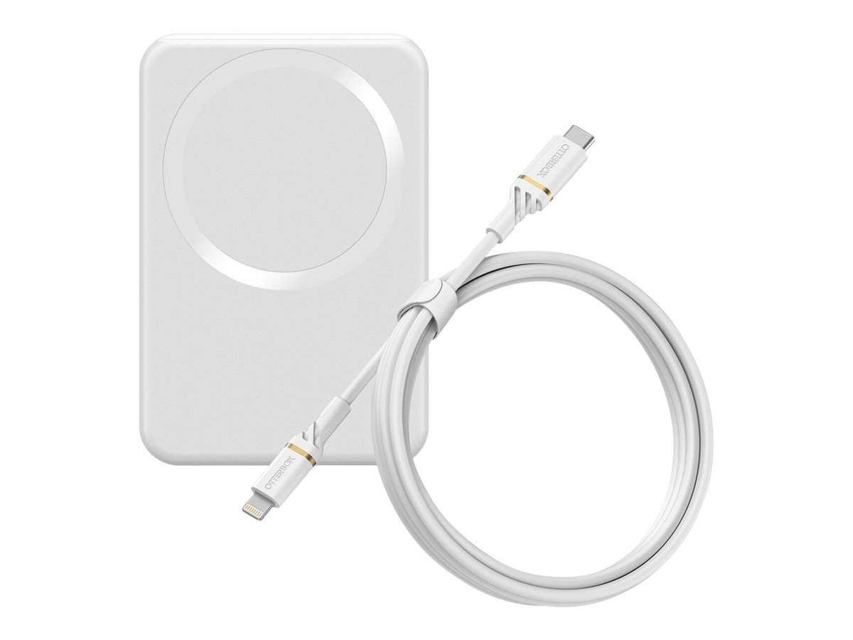 Batterie Externe Sans Fil OtterBox Pour MagSafe - 5000 MAh - Charge Sans Fil 7,5W - Câble USB-C Inclus - Noir - Pour IPhone