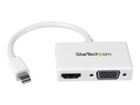 StarTech.com Mini DisplayPort to HDMI and VGA Adapter - Mini DisplayPort Multiport Hub for Your HDMI or VGA Monitor / Display (MDP2HDVGAW) Video transformer