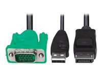 Eaton Tripp Lite Series VGA to DisplayPort and USB-A Adapter Cable Kit for Tripp Lite B020-U and B022-U KVM, 6 ft. (1.8m) - video adapter cable - 1.8 m