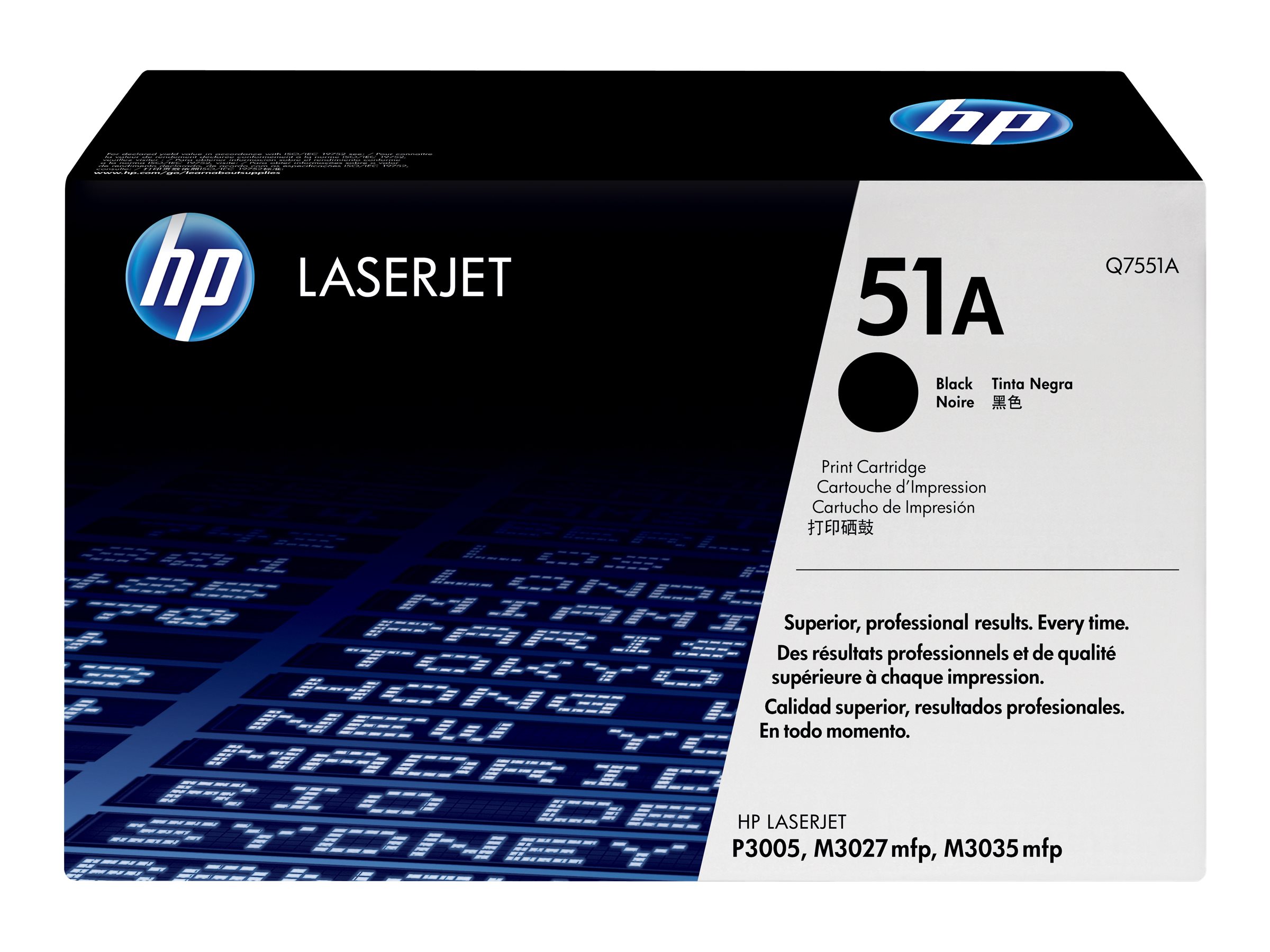 HP 51A black original LaserJet toner cartridge Usage / lifestyle Front 72785