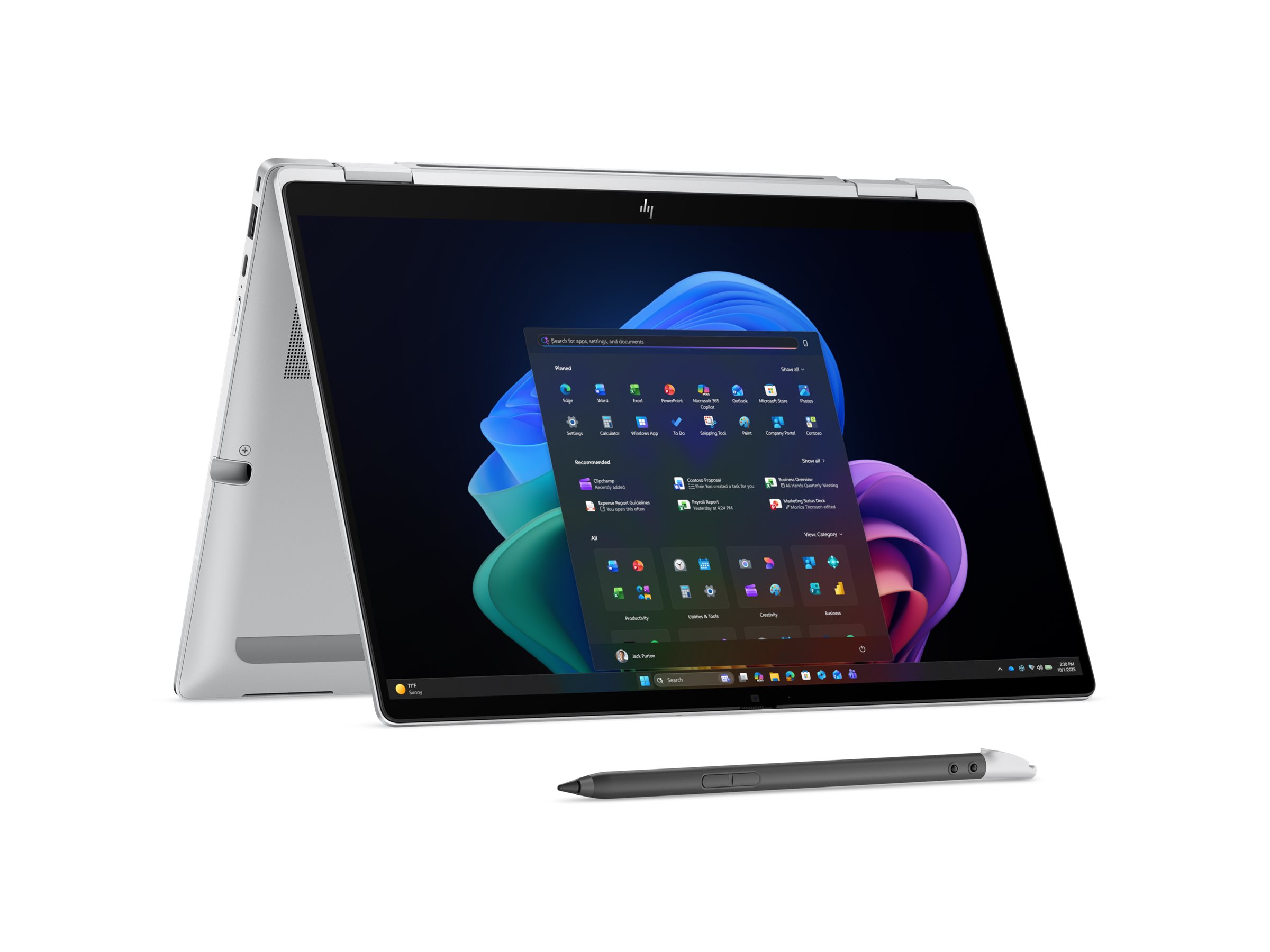 HP EliteBook X Flip G2i Notebook Next Gen Ai Copilot+ PC 14 Intel Core Ultra 7 356H 32 Product shot Left-angle 79901