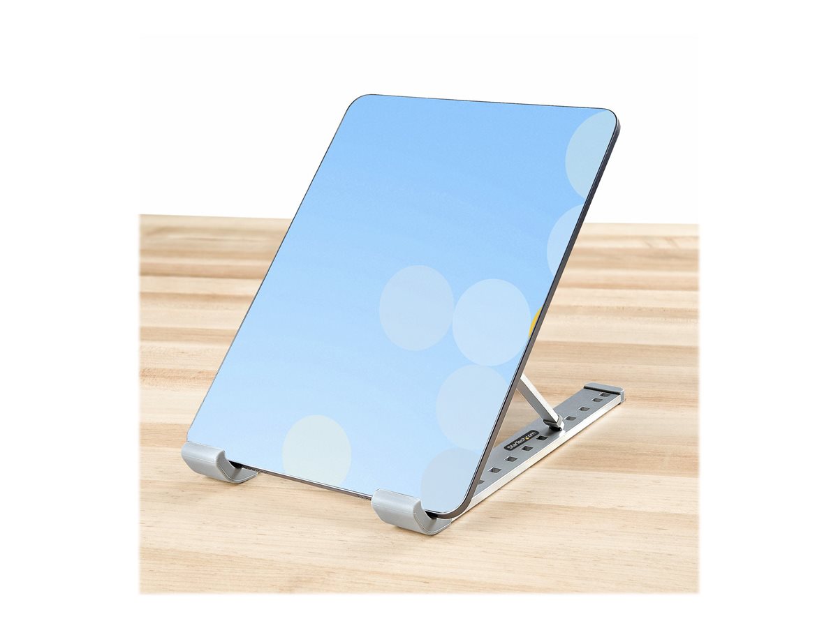 StarTech.com Foldable Laptop Riser Stand, Portable Height Adjustable Ergonomic Laptop Stand, Ventilated Aluminum Frame Supports 22lb (10Kg), Tilt/Raised/Angled Laptop/Tablet Stand, Collapsible Design - stojánek na notebook – foto 11