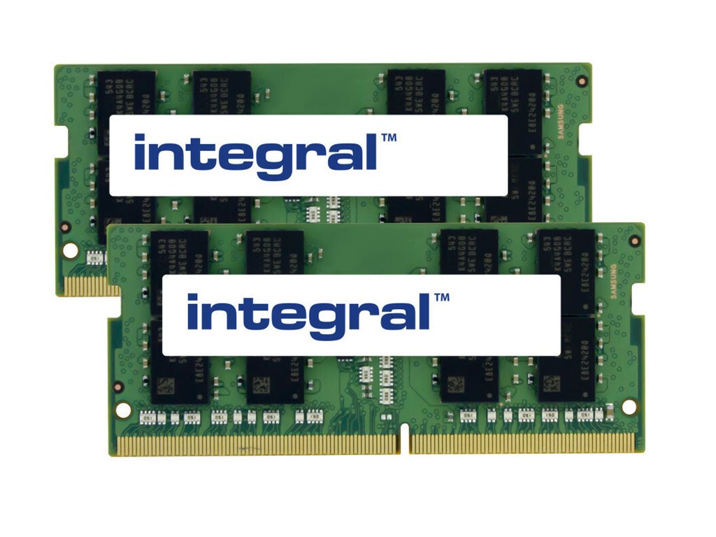 An image of Integral - DDR4 - kit - 16 GB: 2 x 8 GB - SO-DIMM 260-pin - 2666 MHz / PC4-21300 - unbuffered