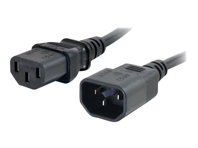 C2G Computer Power Cord Extension - prodlužovací šňůra - power IEC 60320 C13 do IEC 60320 C14 - 0.5 m – foto 2