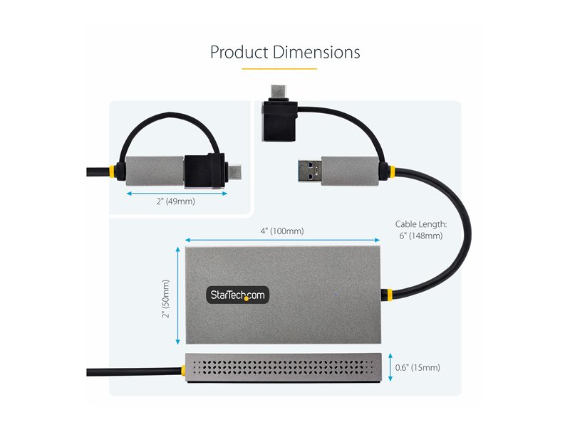 StarTech.com Adaptateur USB  Dual HDMI, 4K30Hz/1080p