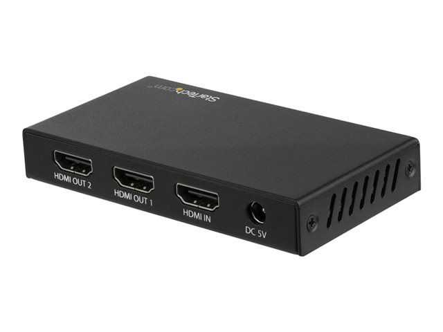 StarTech.com Répartiteur HDMI 1 entrée 4 sorties - Splitter HDMI 2.0 à 2  ports - 4K Ultra HD (UHD) 60 Hz - 1080p - 720p - Compatible HDR  (ST122HD202), Commutateurs audio et vidéo
