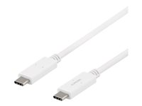 DELTACO USB Type-C kabel 1m Hvid