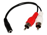 StarTech.com 6in RCA to 3.5mm Female Cable - Audio to RCA Cable - 3.5mm Female to 2x RCA Male - Aux to RCA - Stereo Audio Cable (MUFMRCA) Audiokabel Sort 15.24cm