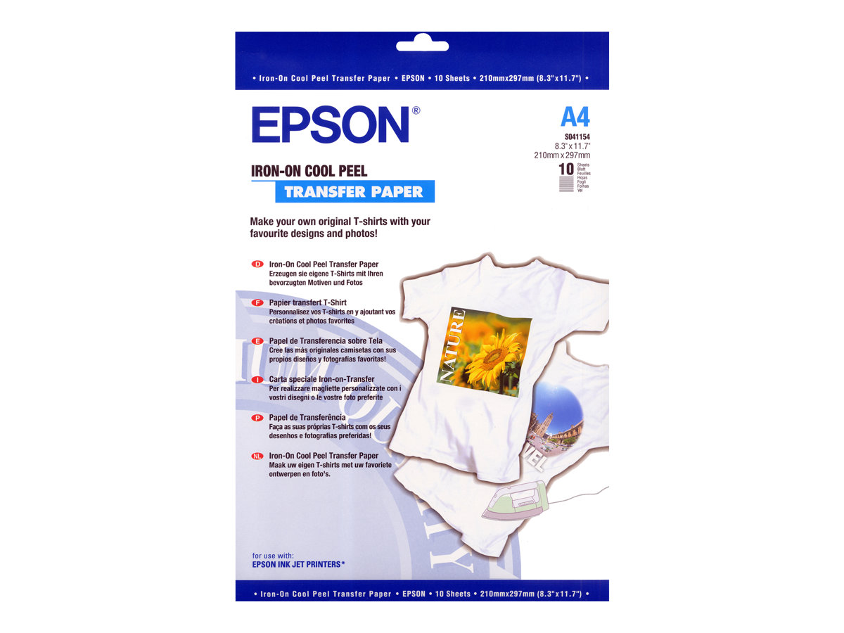 Epson Cool Peel T-Shirt - nažehlovací fólie - 10 kusy - A4 – foto 2