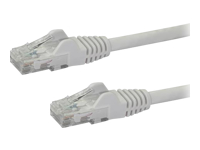 StarTech.com 4ft CAT6 Ethernet Cable, 10 Gigabit Snagless RJ45 650MHz 100W PoE Patch Cord, CAT 6 10GbE UTP Network Cable w/Strain Relief, White, Fluke Tested/Wiring is UL Certified/TIA - Category 6 - 24AWG (N6PATCH4WH)